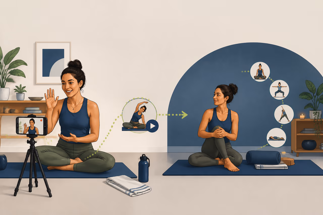 Editorial illustration about how to use free practice content to introduce your teaching.