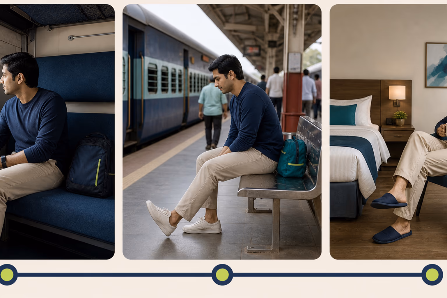 A follow-along visual guide for How to Make a Crowded Commute Less Physically Tiring.