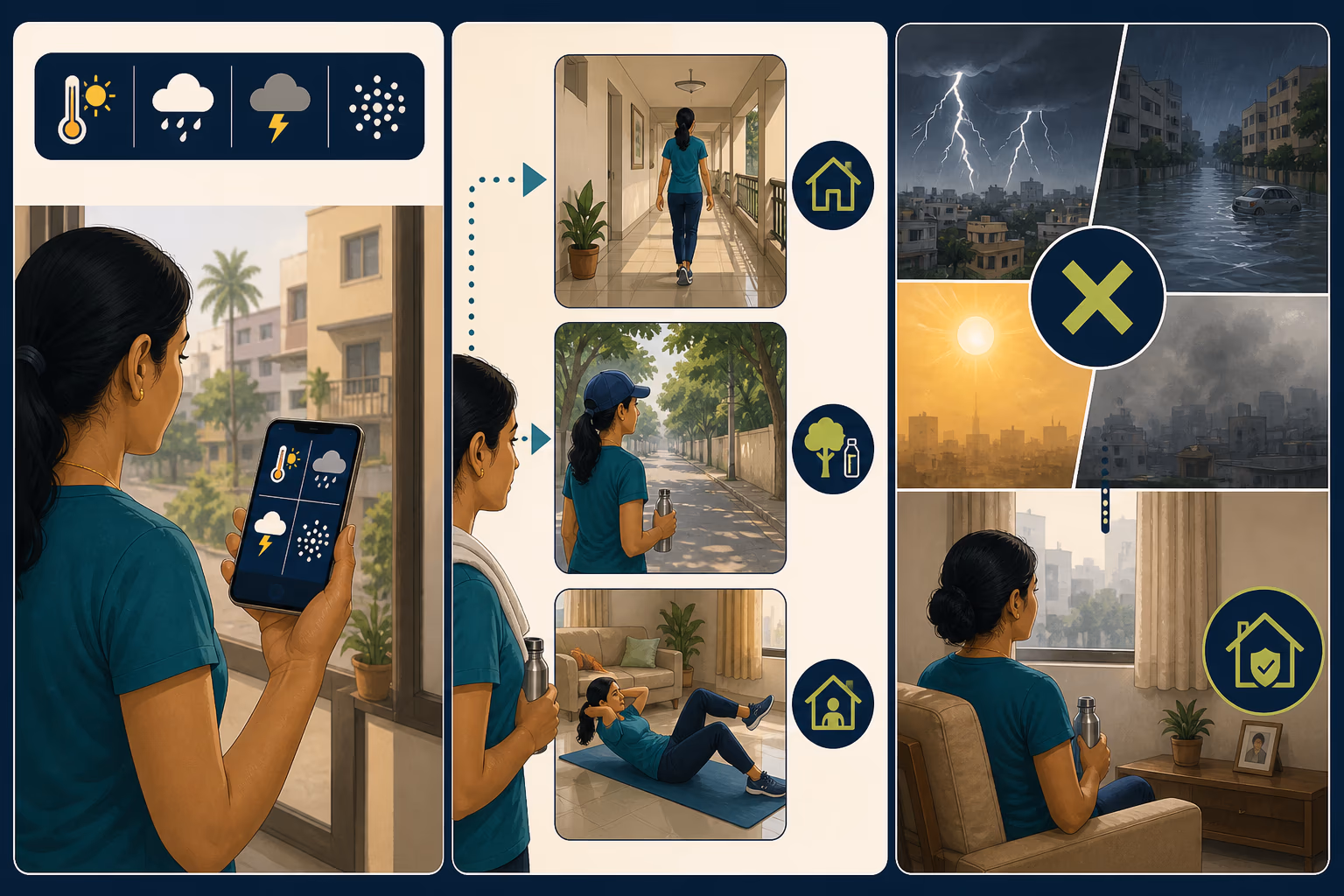 A follow-along visual guide for Practical Movement for Rainy Days in Small Homes.